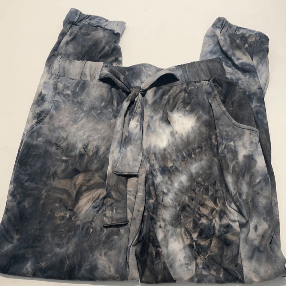 Juniors Joe B Marbled Tie Front Joggers with Pockets Size Medium